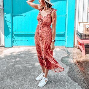 Floral J Crew Midi Dress Size 2